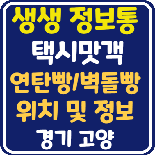생생 정보통 고양 연탄빵 벽돌빵 위치 및 정보 : 택시맛객