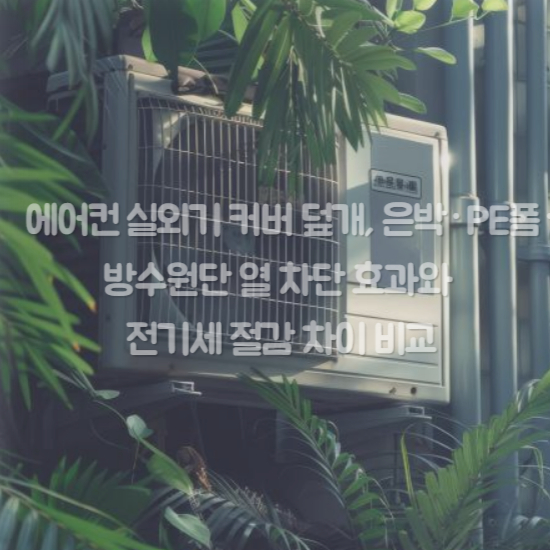 에어컨 실외기 커버 덮개 PE폼
