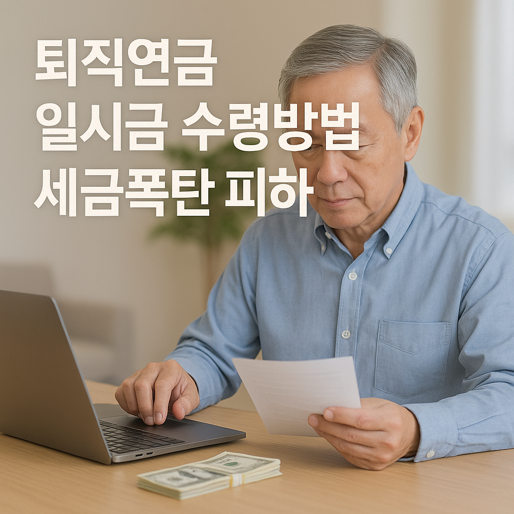 퇴직연금 일시금 수령방법 : 세금폭탄 피하기
