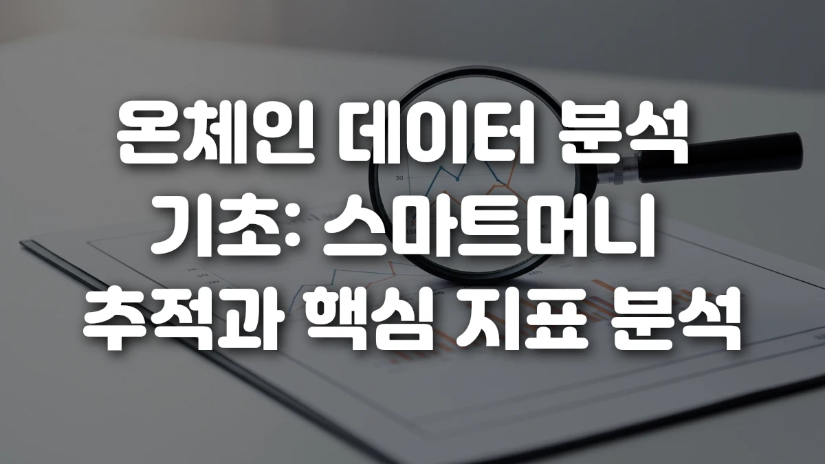 온체인 데이터 분석 기초 스마트머니 추적과 핵심 지표 분석