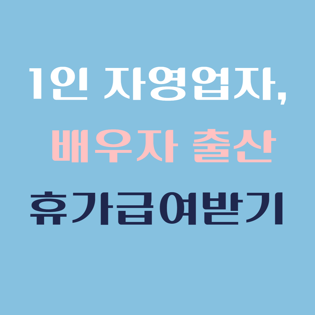 서울시 1인 자영업자 출산휴가급여 관련사진