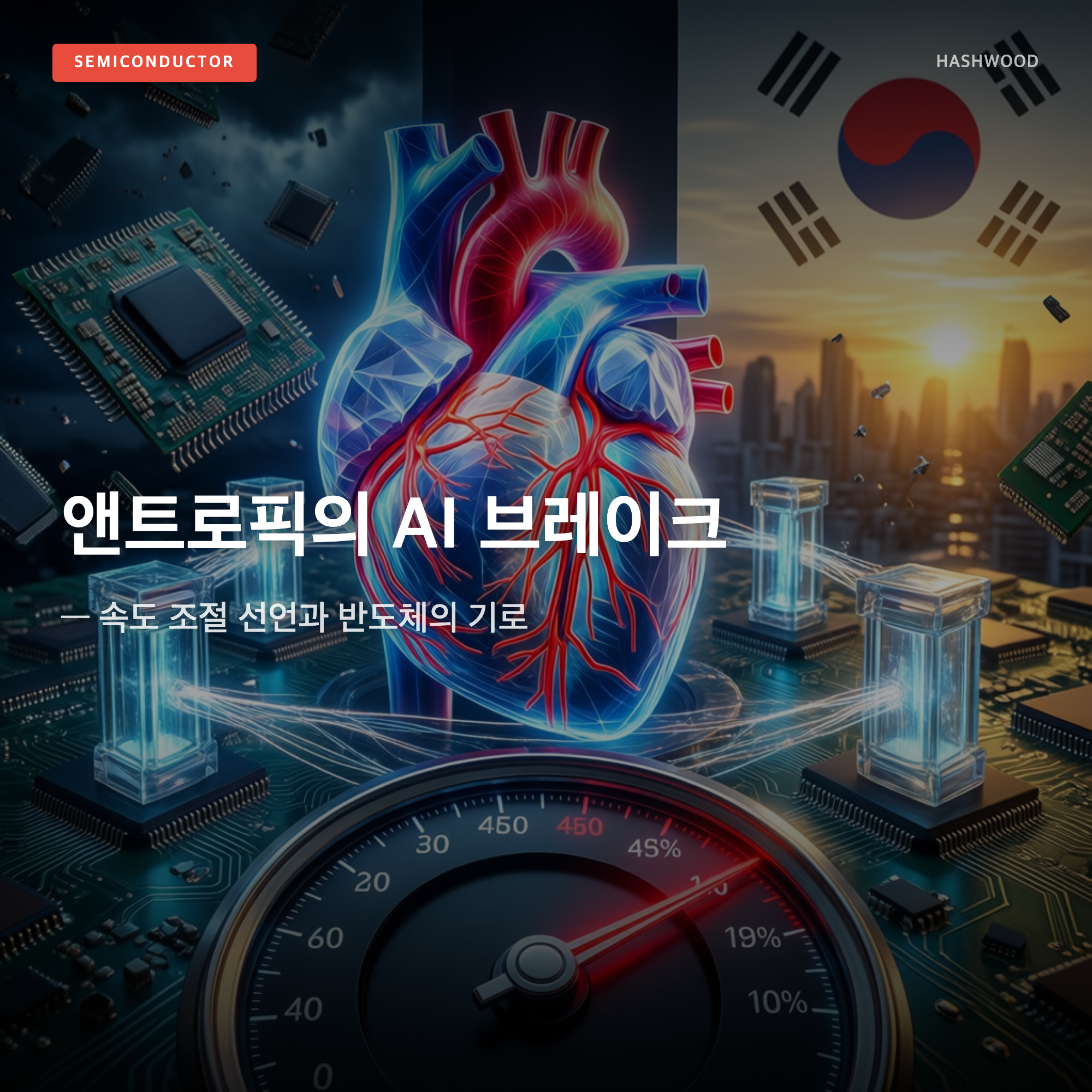 그림: 앤트로픽의 AI 브레이크 — — 속도 조절 선언과 반도체의 기로