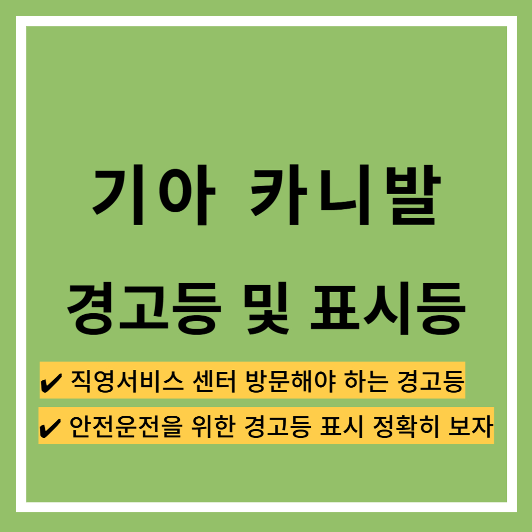 카니발 경고등 표시