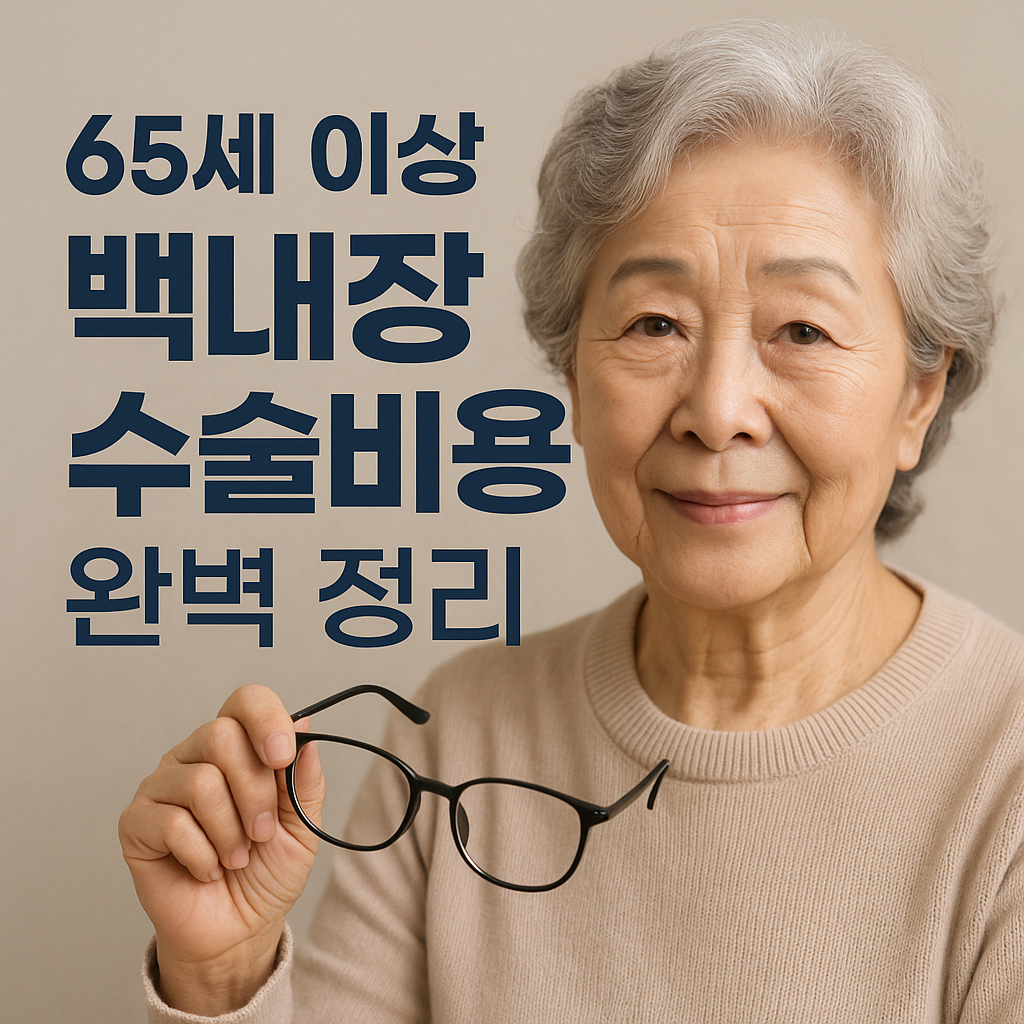 할머니가 백내장 수술 후에 안경을 고르고 있다.