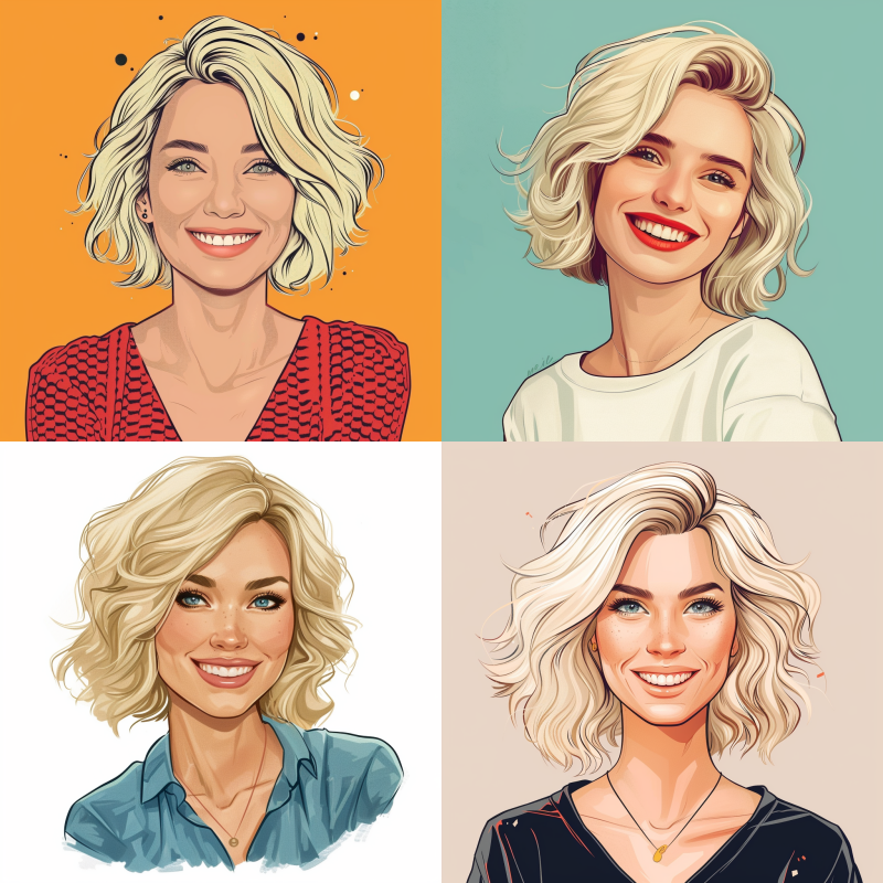 웃는 표정 모델 다른 이미지