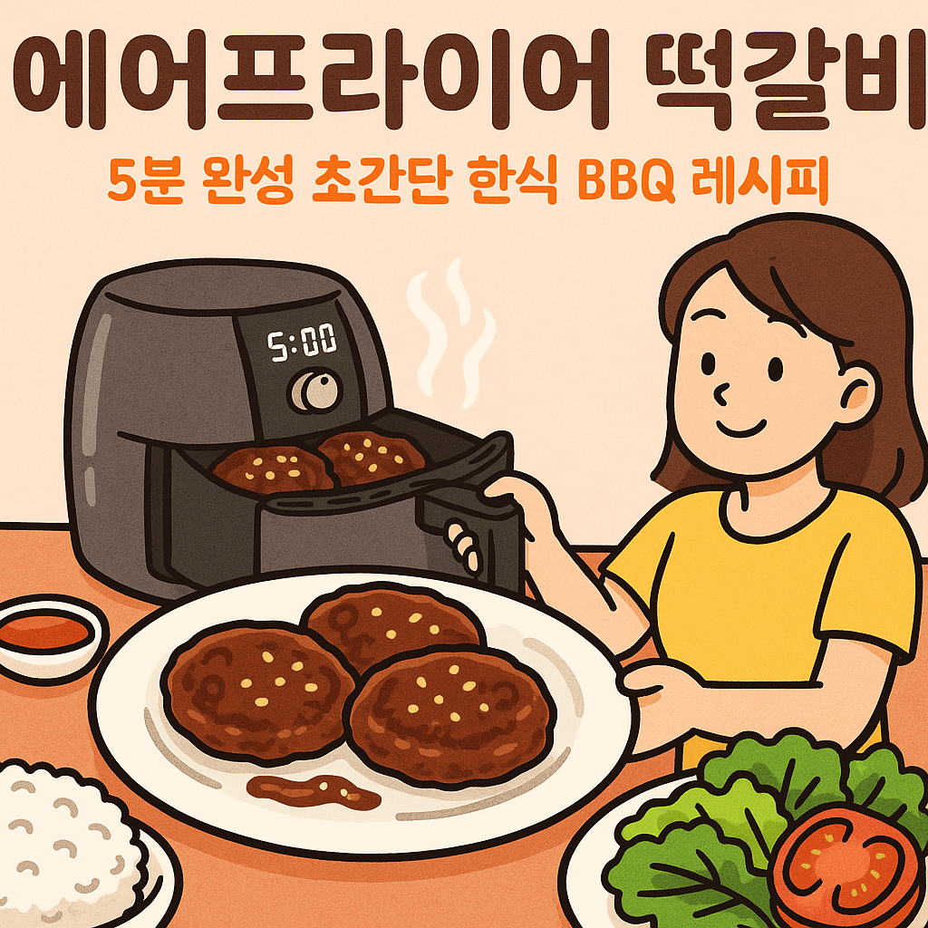에어프라이어 떡갈비: 5분 완성 초간단 한식 BBQ 레시피