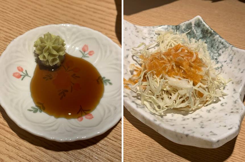 양배추 샐러드 및 간장