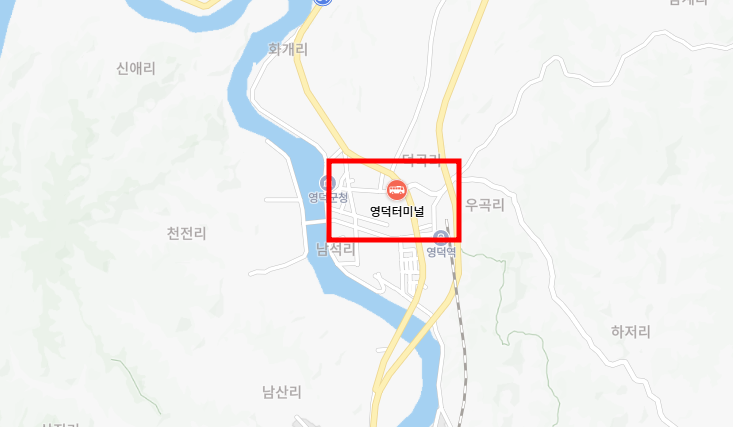 영덕터미널 위치-지도