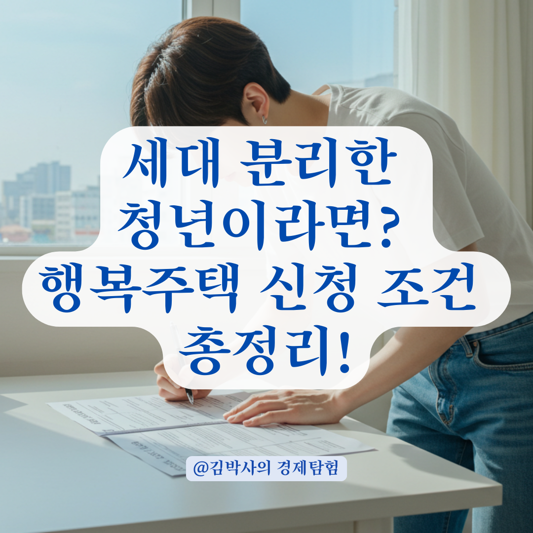 세대원 독립해 행복주택 신청하려면, 이 조건 반드시 확인해야 합니다