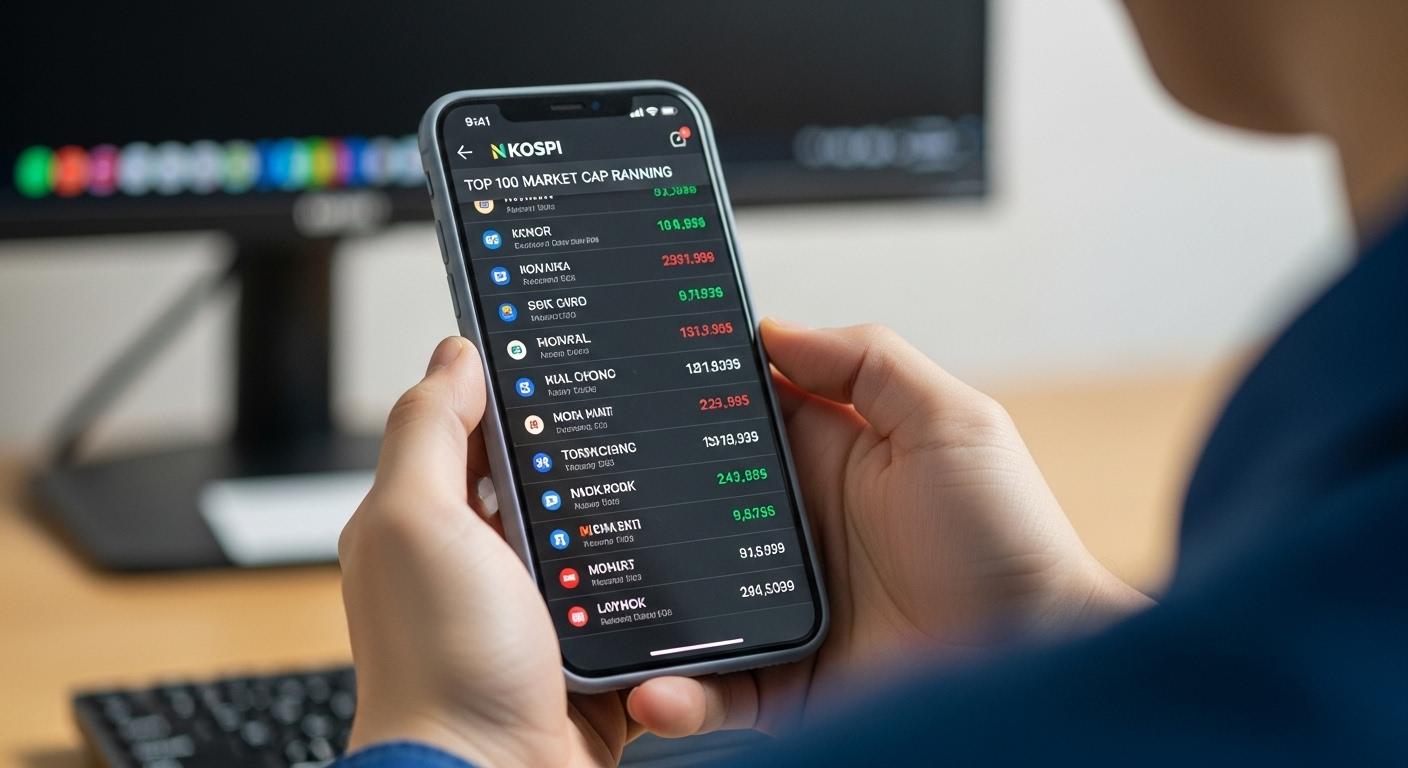 코스피 시총순위100보는법