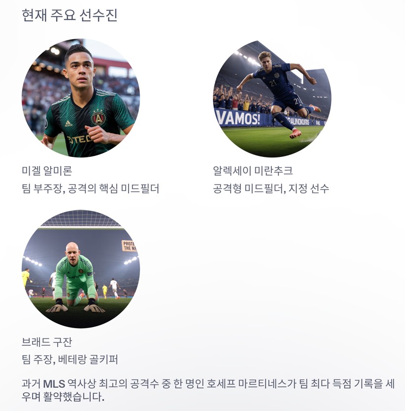 현재 주요 선수진