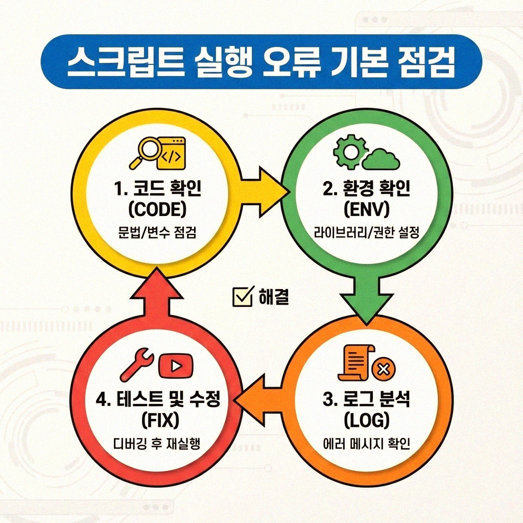 엑셀 스크립트 자동 입력 안될 때 해결 방법 완벽 정리