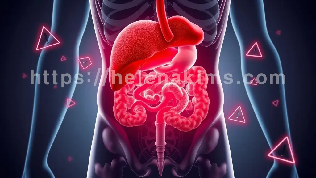 사람의 복부 이미지.