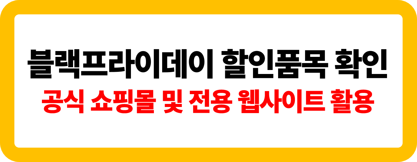 블랙프라이데이 할인품목 확인 방법 안내