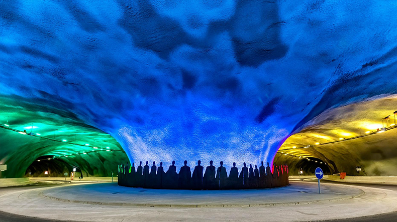 페로제도의 세계 최초의 해저터널 교차로 VIDEO: Faroe Islands: The World’s First Undersea Roundabout: