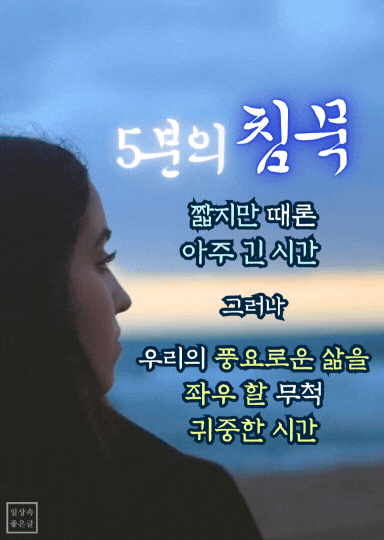 해변가에서 고요히 사색 중인 여성의 옆모습