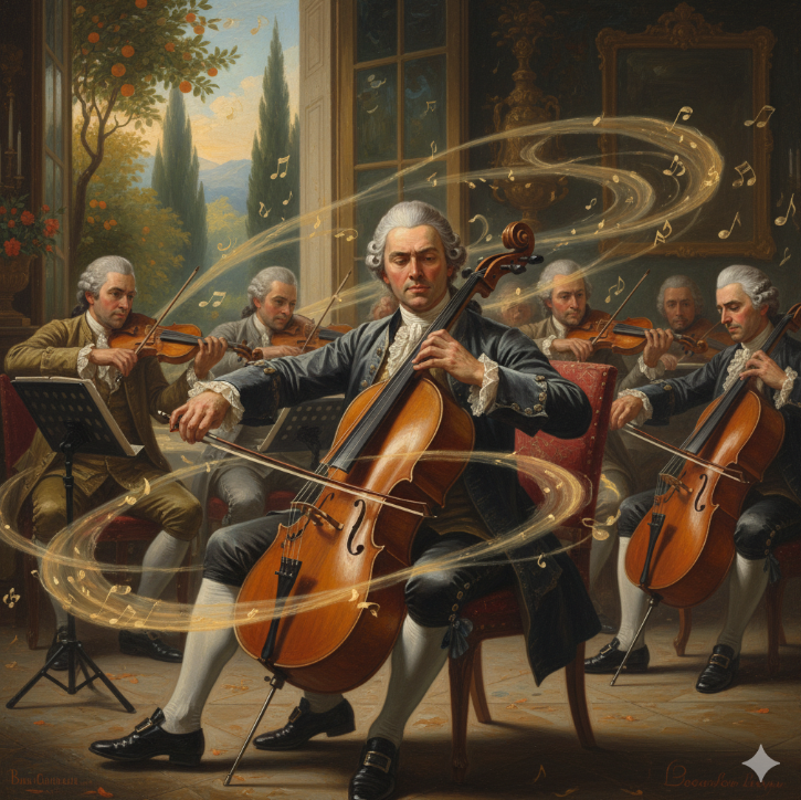 보케리니의 연주 관련 그림