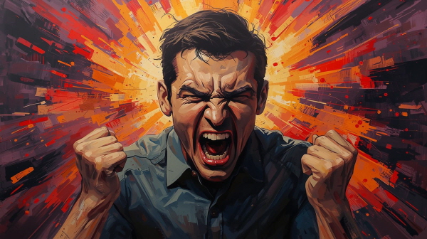 깊은 신념이 흔들릴 때 찾아오는 분노에 관한 그림