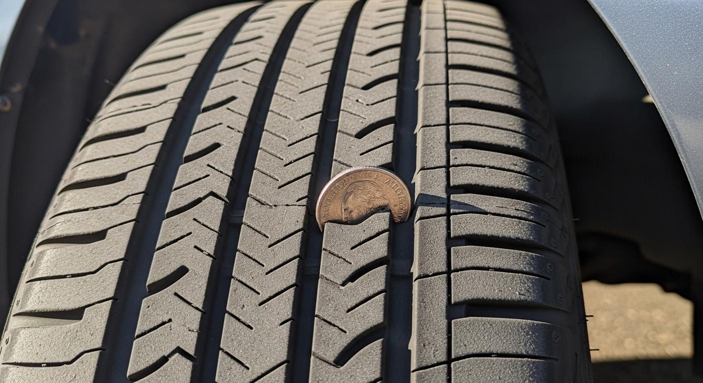 자동차 타이어 트레드 보는법