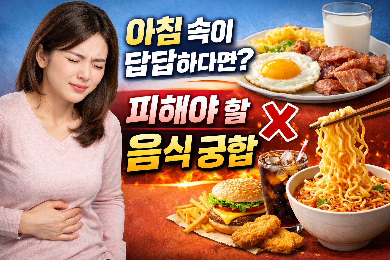 공복에 소화 안 되는 음식 조합
