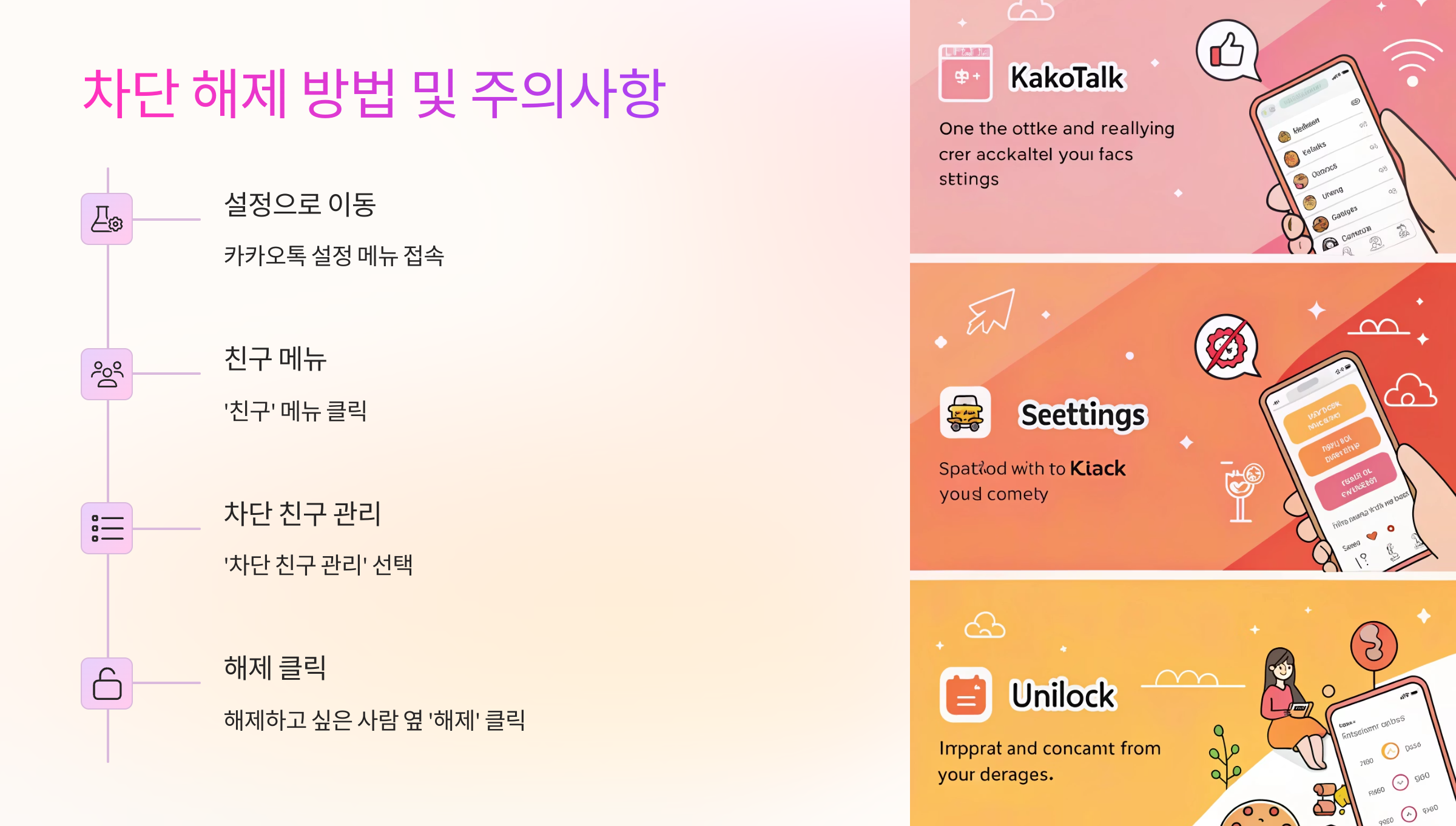 차단 해제 방법 및 주의사항
