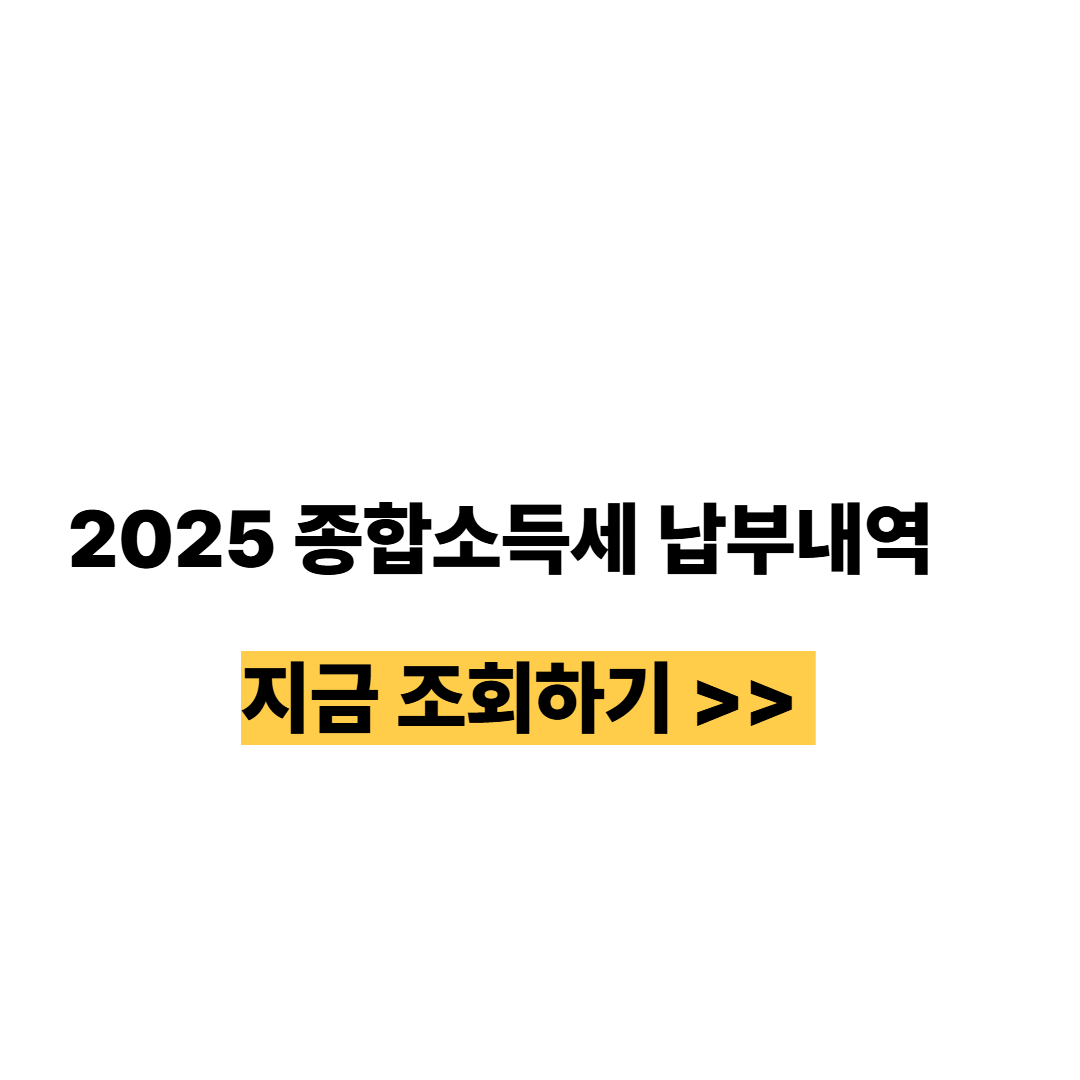 2025 종합소득세 납부내역 조회 따라하기