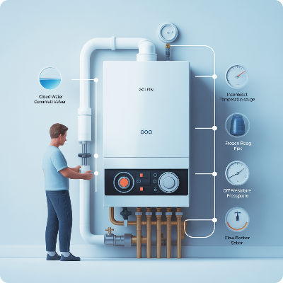 보일러 온수가 나오지 않을때 원인과 간단한 자가 조치방법 이미지