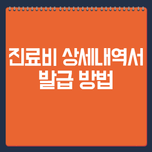 진료비 상세내역서 발급 방법