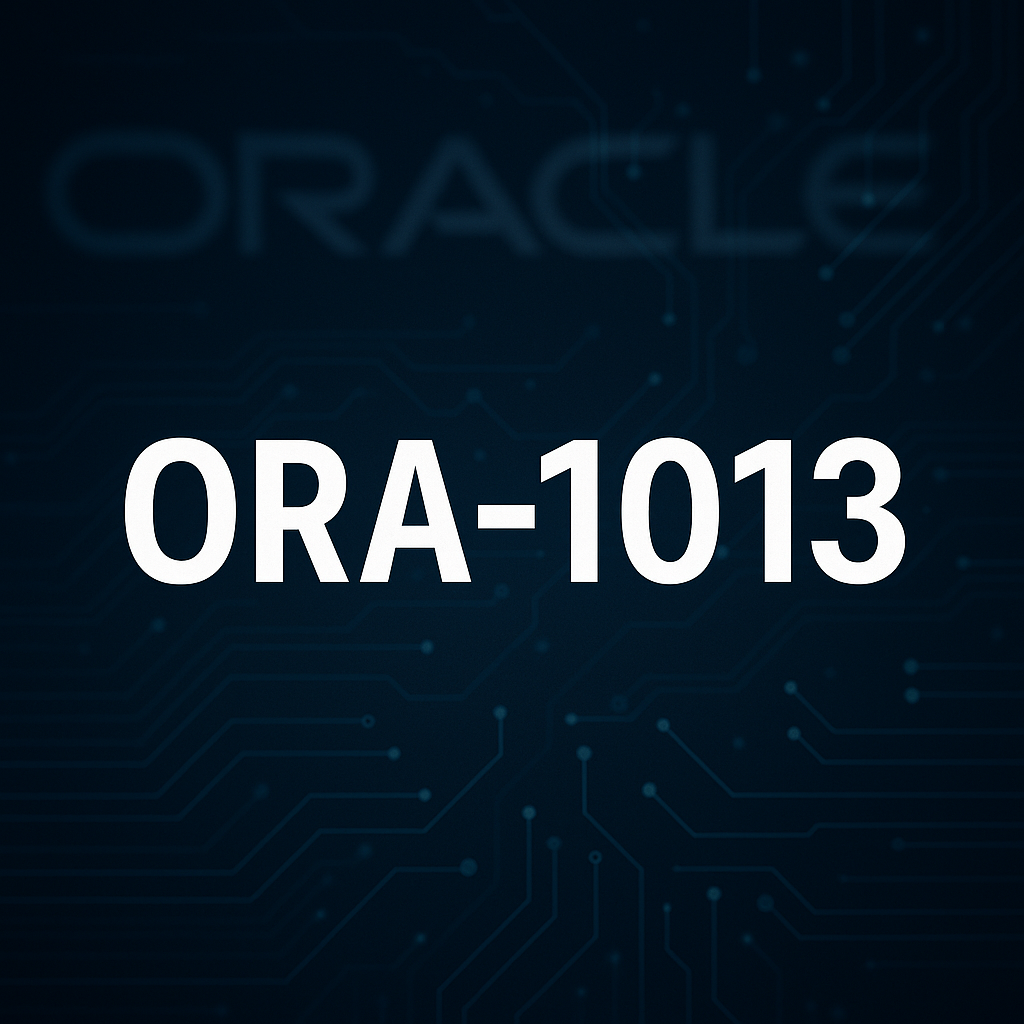 ORA-1013