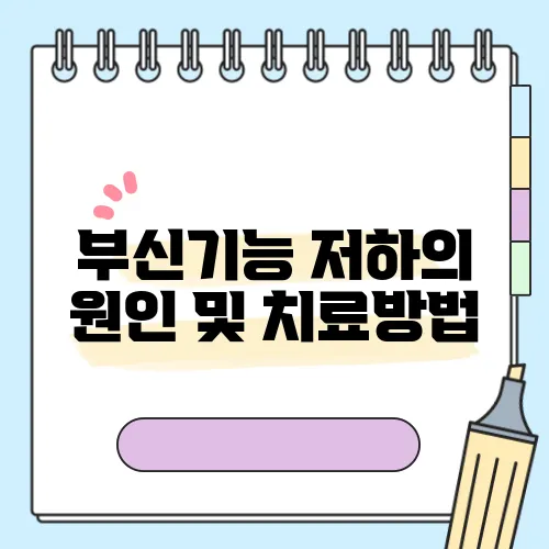 부신기능 저하의 원인 및 치료방법