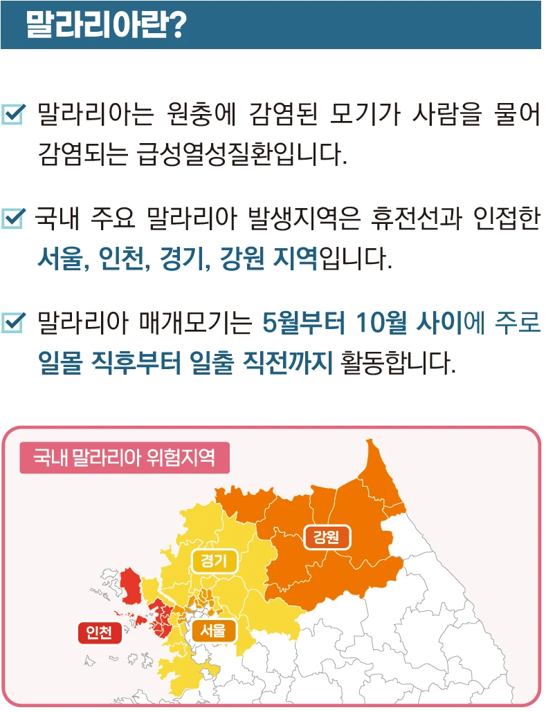 말라리아모기 생김새 위험지역