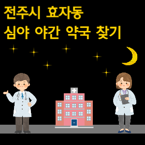 전주시 효자동 심야 야간 약국 찾기