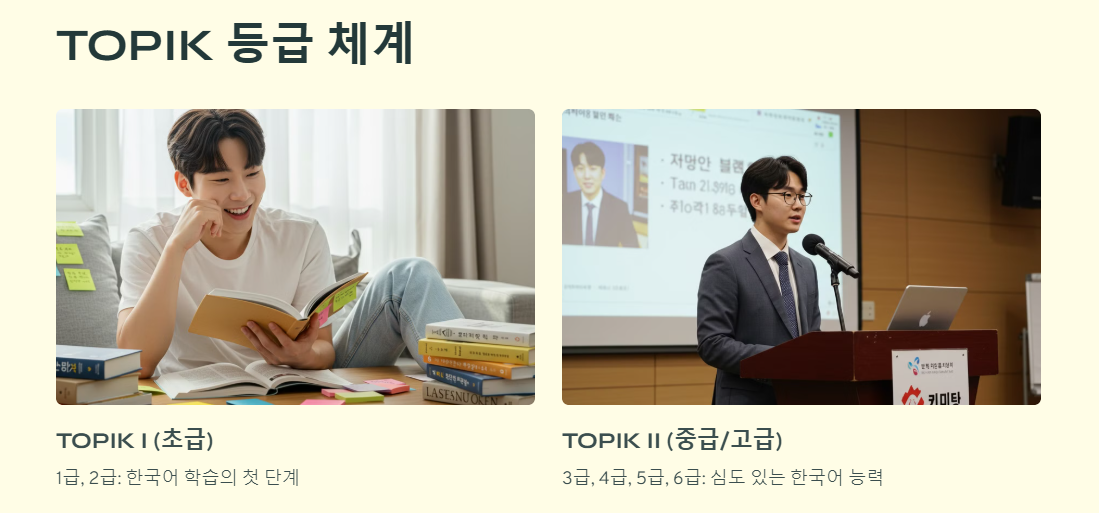 한국어능력시험 등급 체계