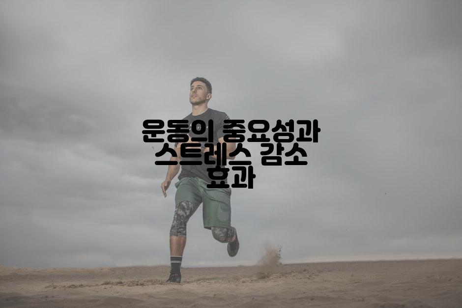 운동의 중요성과 스트레스 감소 효과