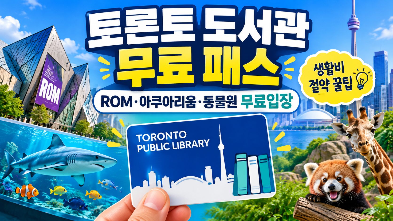 토론토 도서관 무료 패스 총정리｜아쿠아리움&middot;ROM&middot;동물원 무료입장 예약 방법
