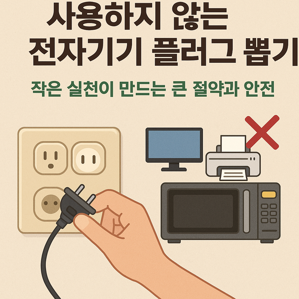 사용하지 않는 전자기기 플러그 뽑기, 작은 실천이 만드는 큰 절약과 안전