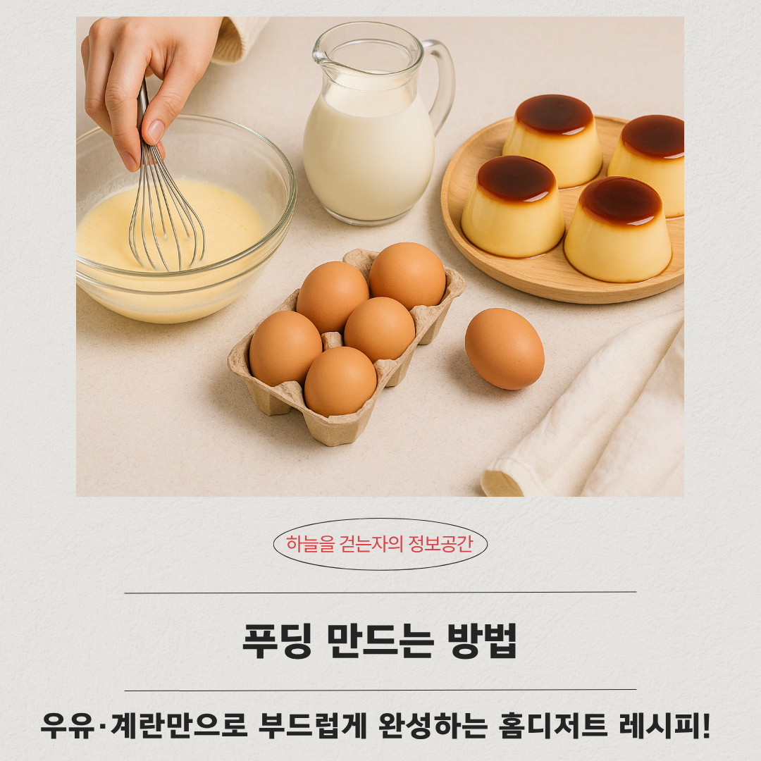 푸딩 만드는 방법, 우유&middot;계란만으로 부드럽게 완성하는 홈디저트 레시피!