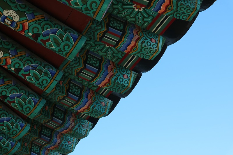 처마부분-금단청