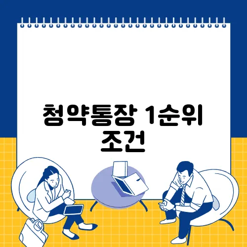 청약통장 1순위 조건