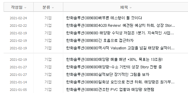 한화솔루션-전망