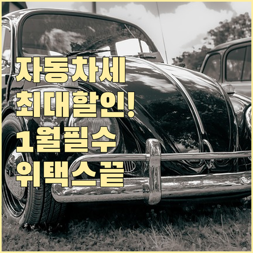 자동차세 1월 연납 할인 혜택과 위택..