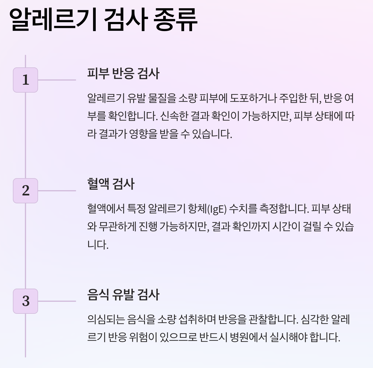 알레르기 검사 종류
