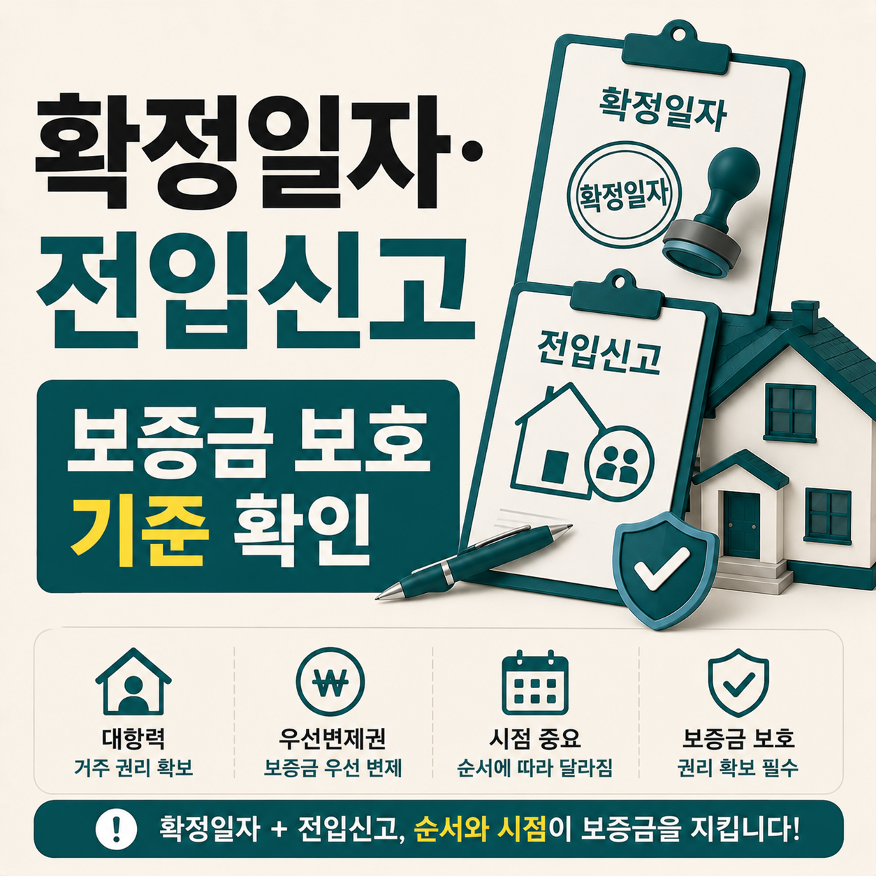 확정일자 전입신고 보증금 보호 차이 설명