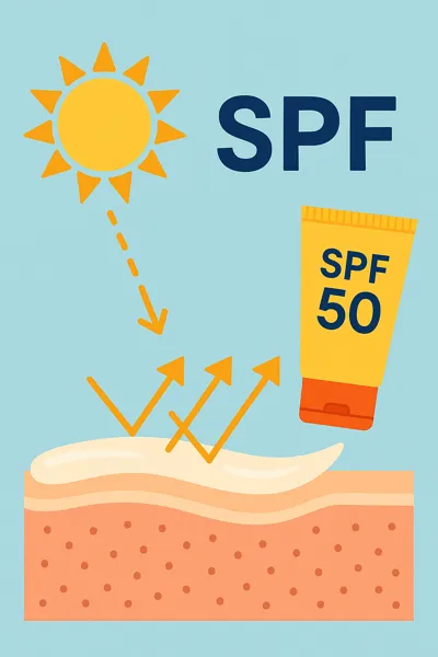 자외선 차단 SPF 개념 이미지