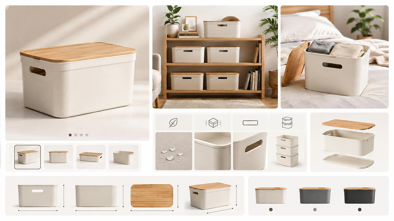 Detail page layout organized into clear groups and hierarchies for product info