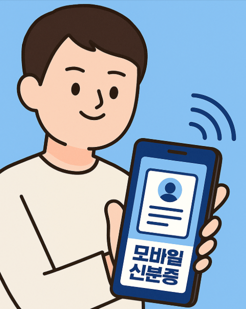 모바일 신분증 사용하는 이미지
