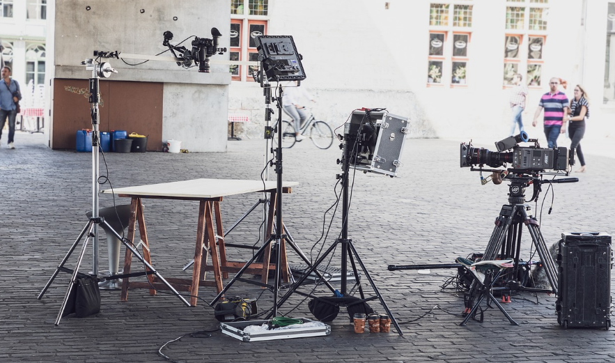 영화 촬영 현장의 모습