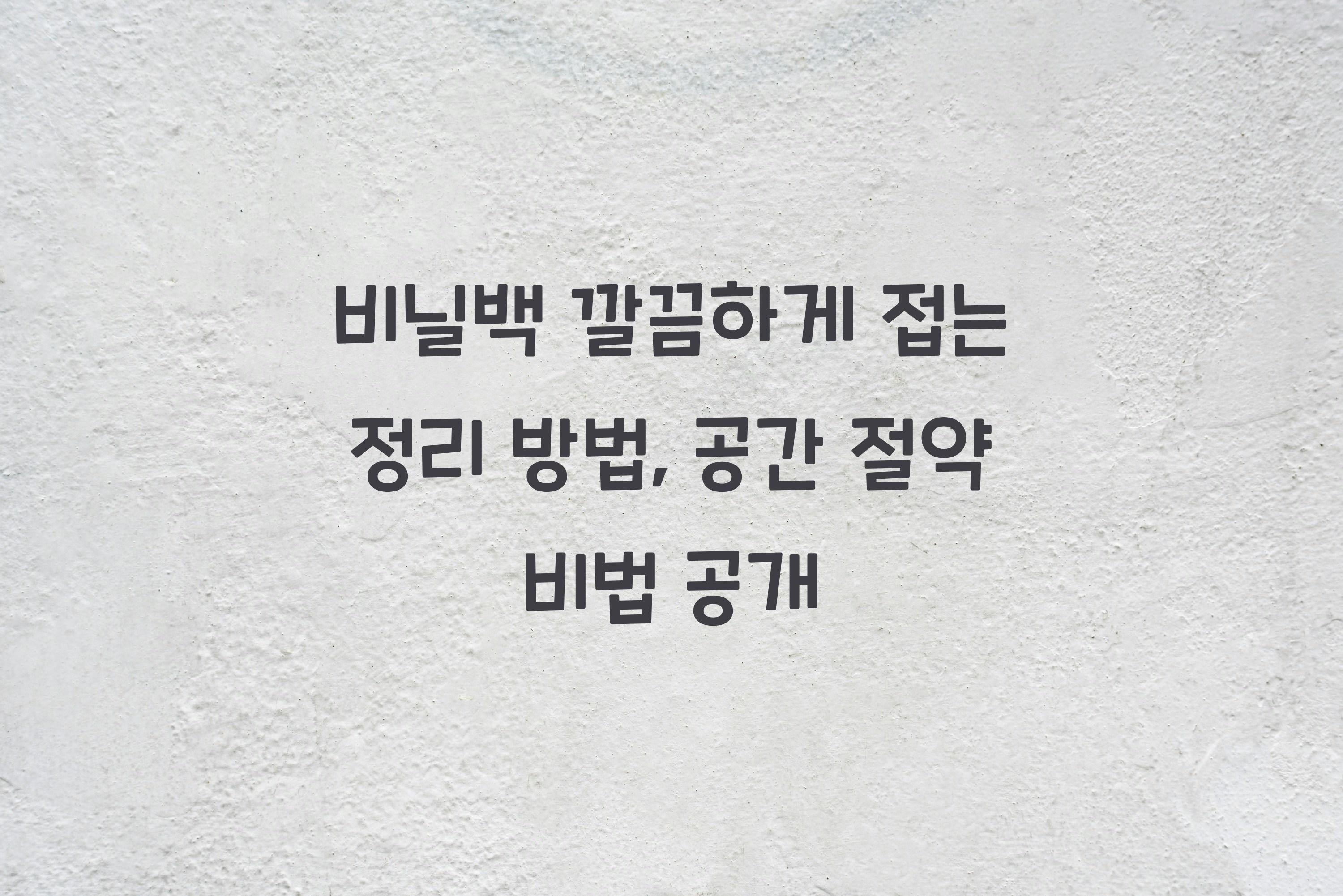 비닐백 깔끔하게 접는 정리 방법