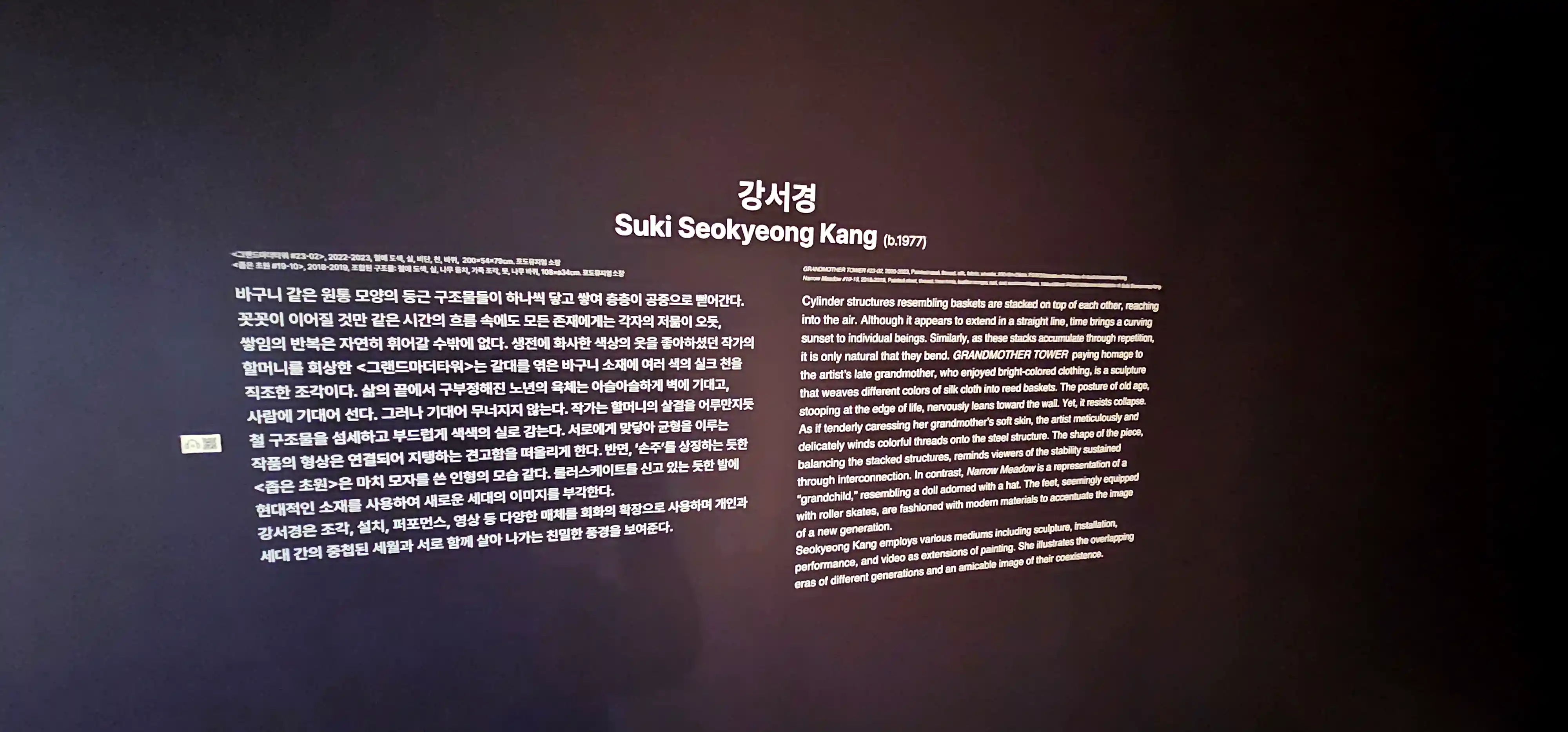 강서경 작가 작품설명.