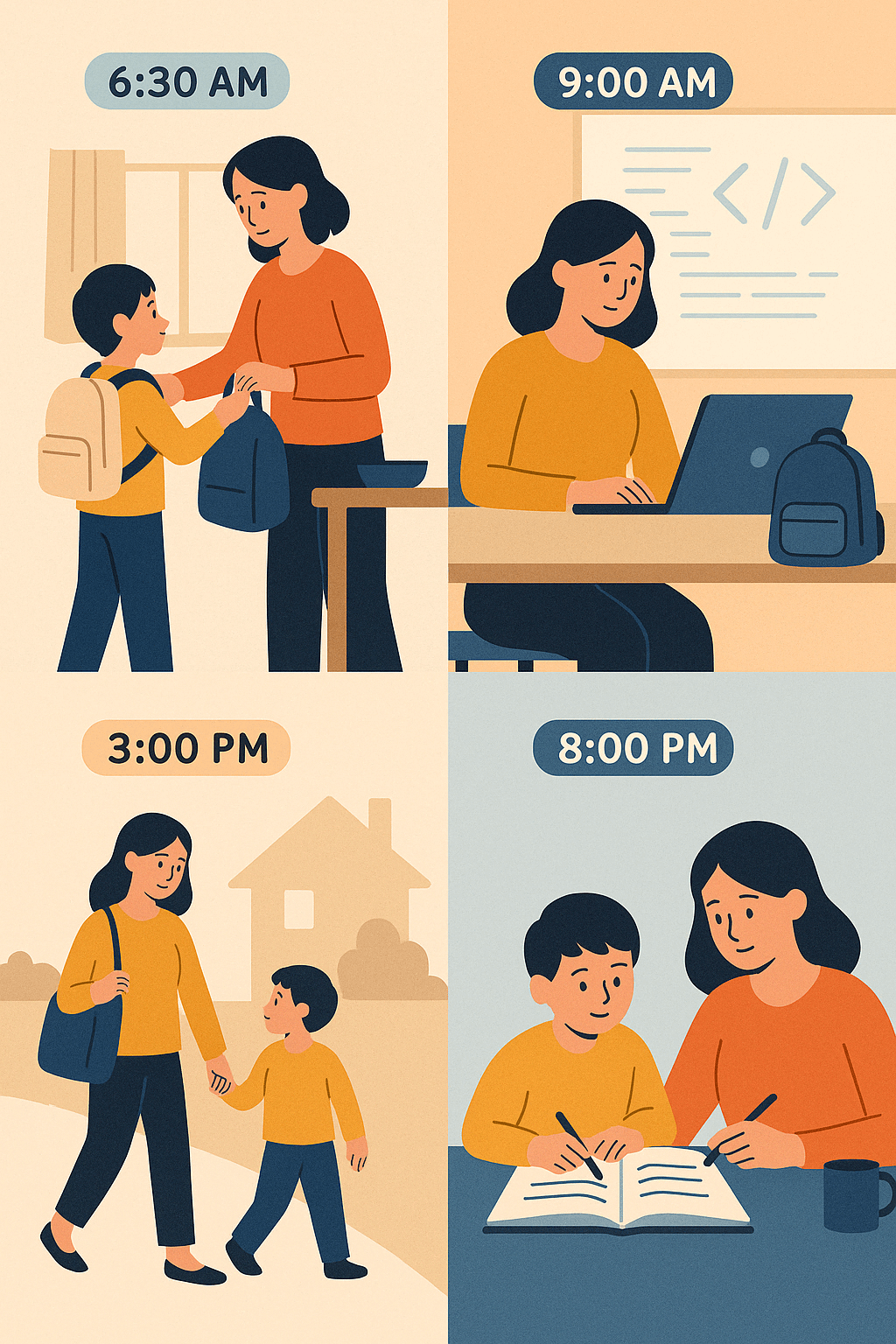 팬쇼컬리지 유학생 부모의 하루: 학업과 육아를 동시에